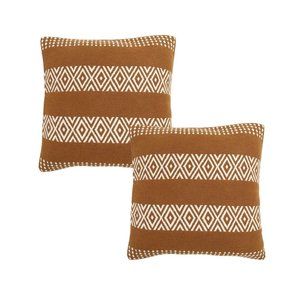 Pillow Cover (2 pack) Boheme Diamond Covered Striped Pillow Cover